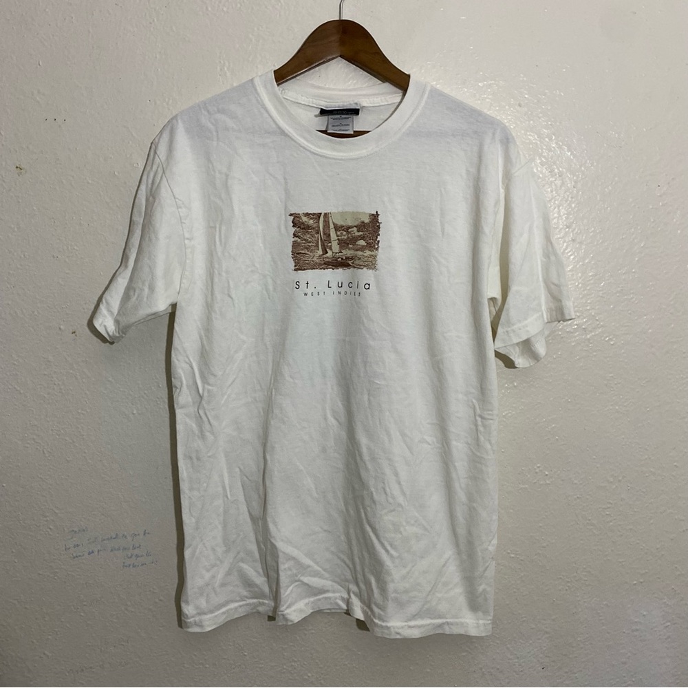 St. Lucia White Graphic Tee